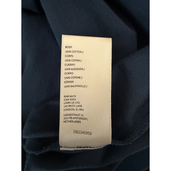 NWOT Anthropologie Daily Practice Graphic T-shirt Midi Dress Navy/White XS - Picture 10 of 10